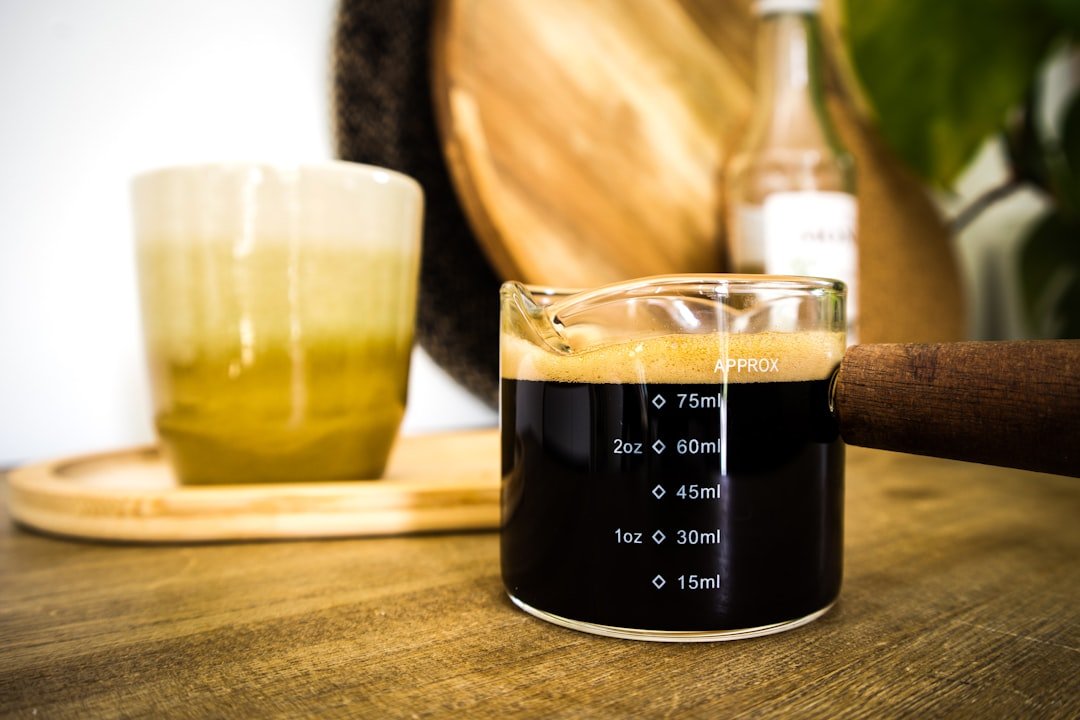 Coffee is being measured for a perfect shot
